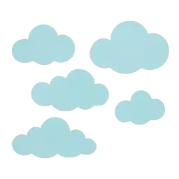 Wolken Muurstickers afbeelding