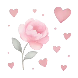roze muurstickers afbeelding