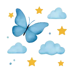 blauwe muurstickers afbeelding