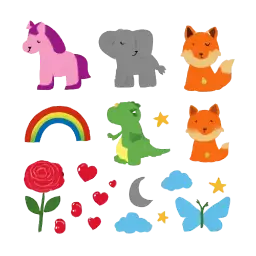 alle muursticker kleuren afbeelding