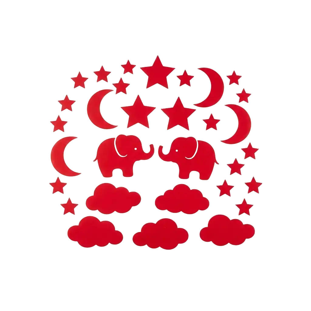 Wanddecoratie rood afbeelding
