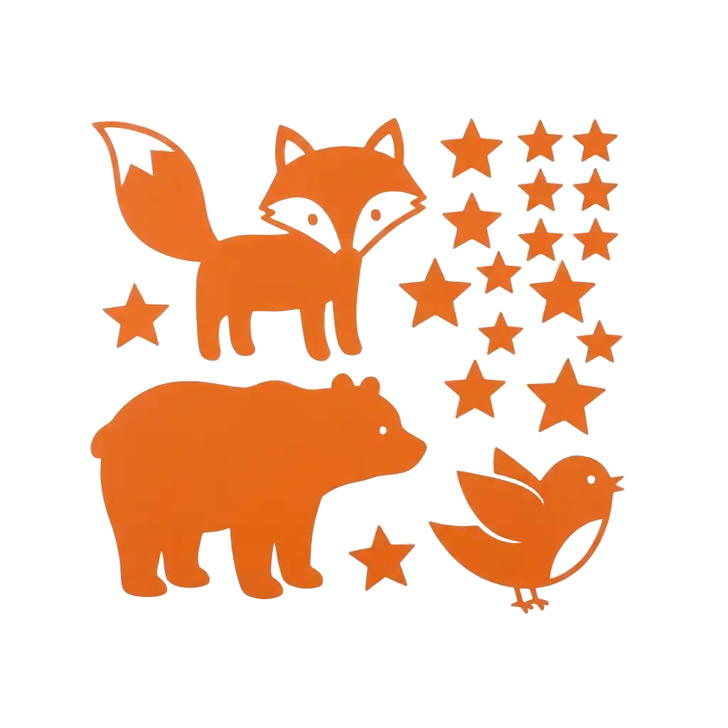 Oranje wanddecoratie afbeelding