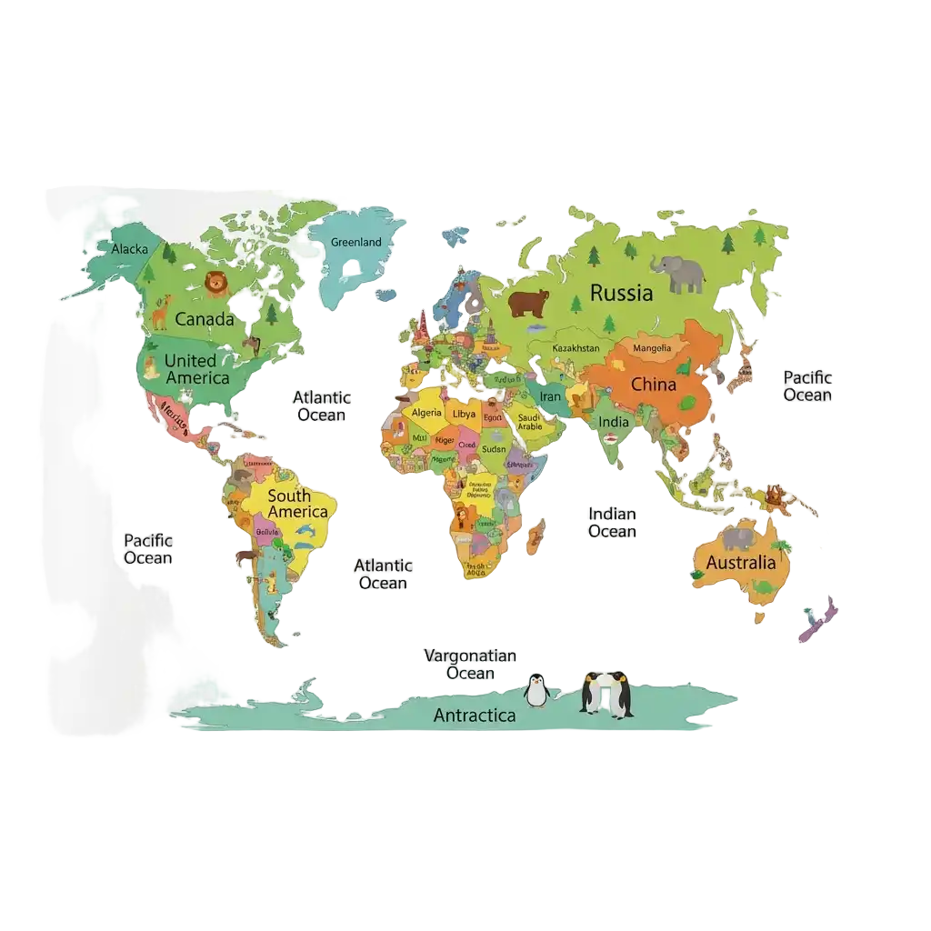 Wereldkaarten afbeelding