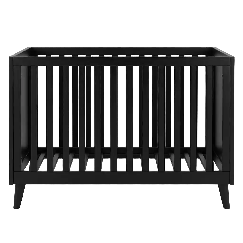 Zwarte babymeubels afbeelding