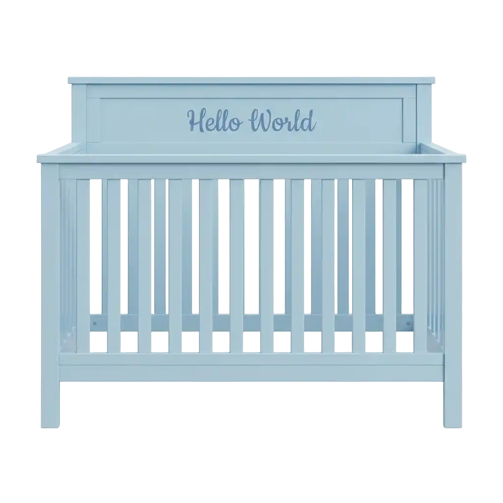 Hallo wereld blauw afbeelding