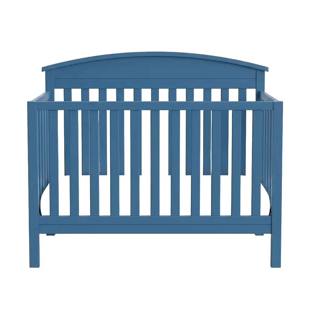 Babyslaapkamer in blauw afbeelding