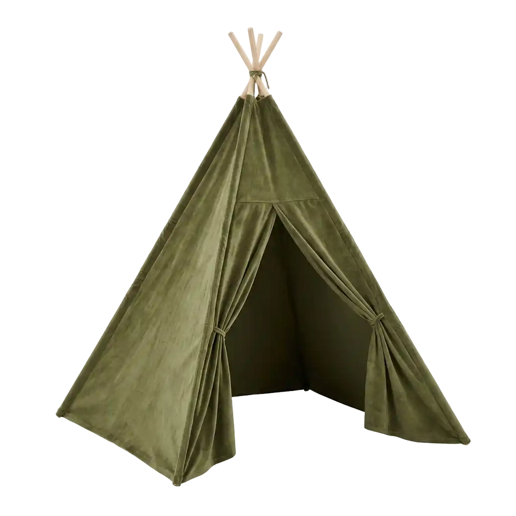 Fluweel olijfgroen - olive green afbeelding