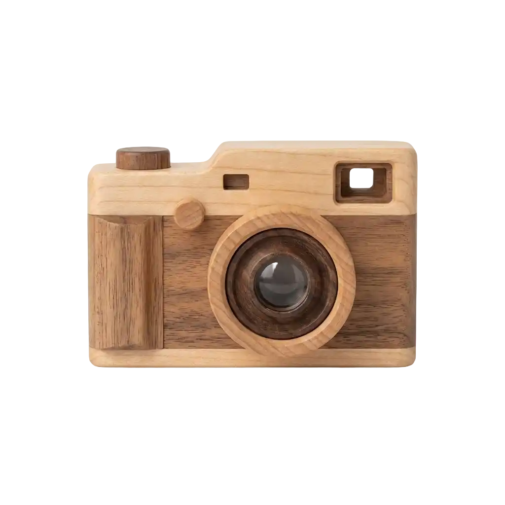 Houten camera afbeelding