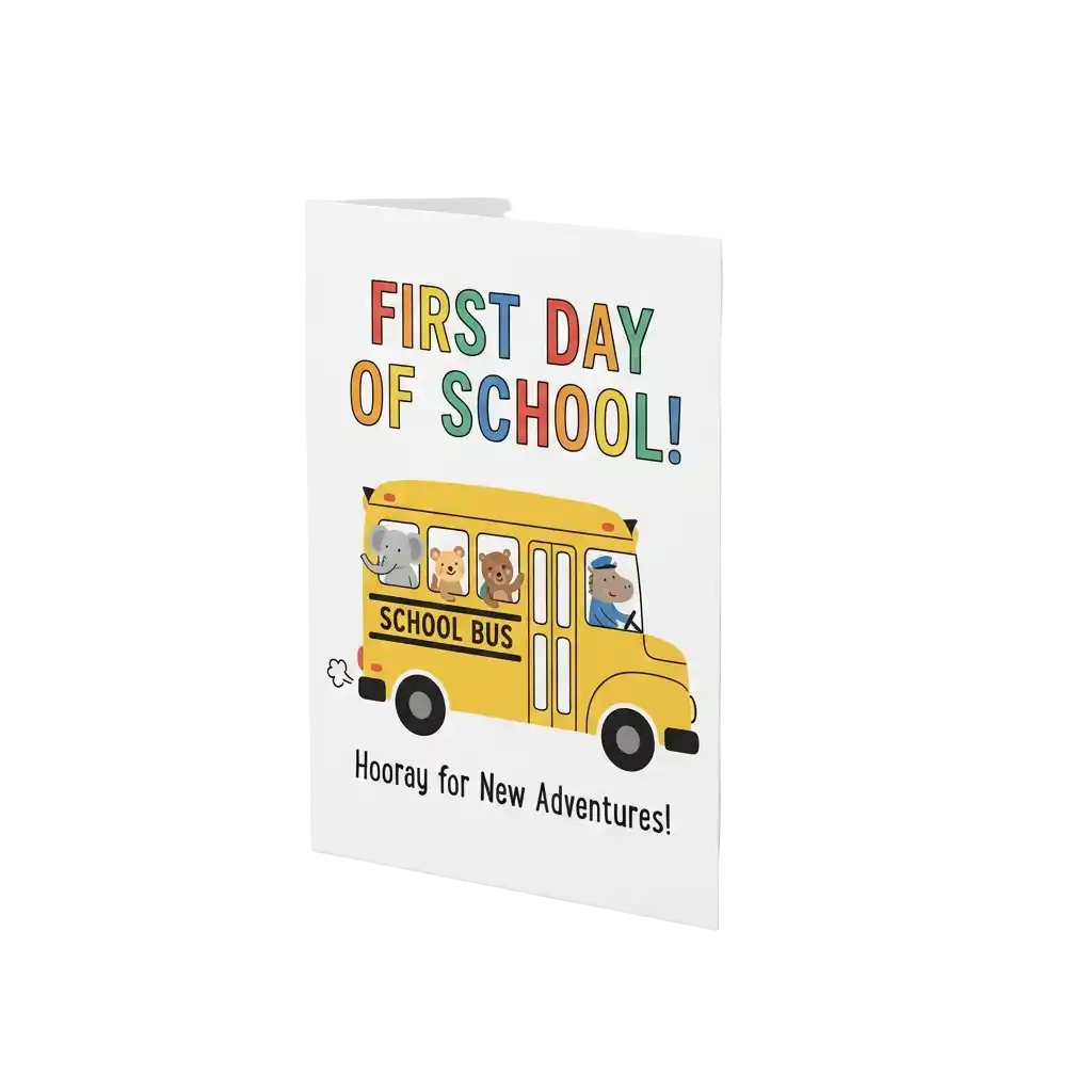 Eerste schooldag kaarten afbeelding