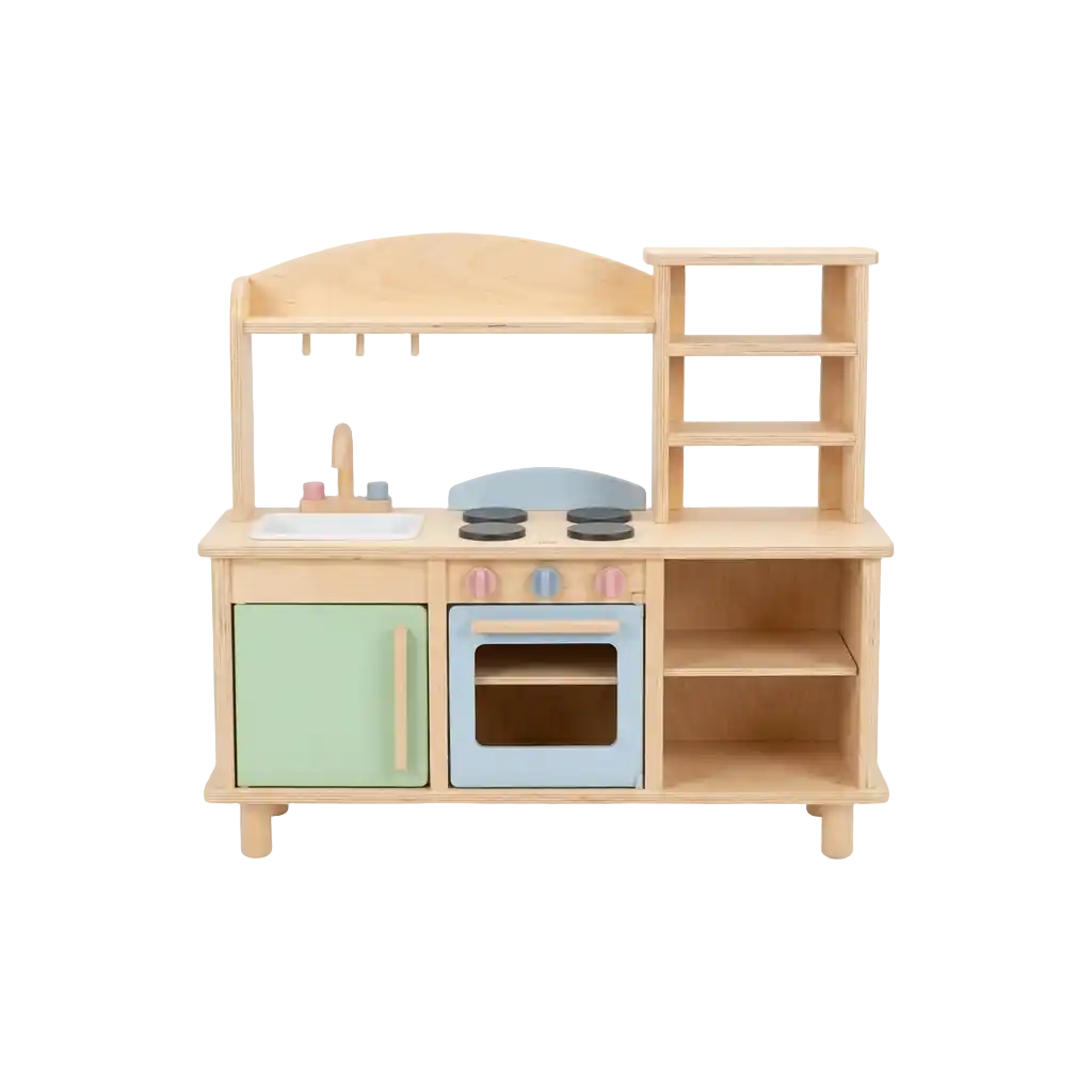 Houten keuken kind afbeelding