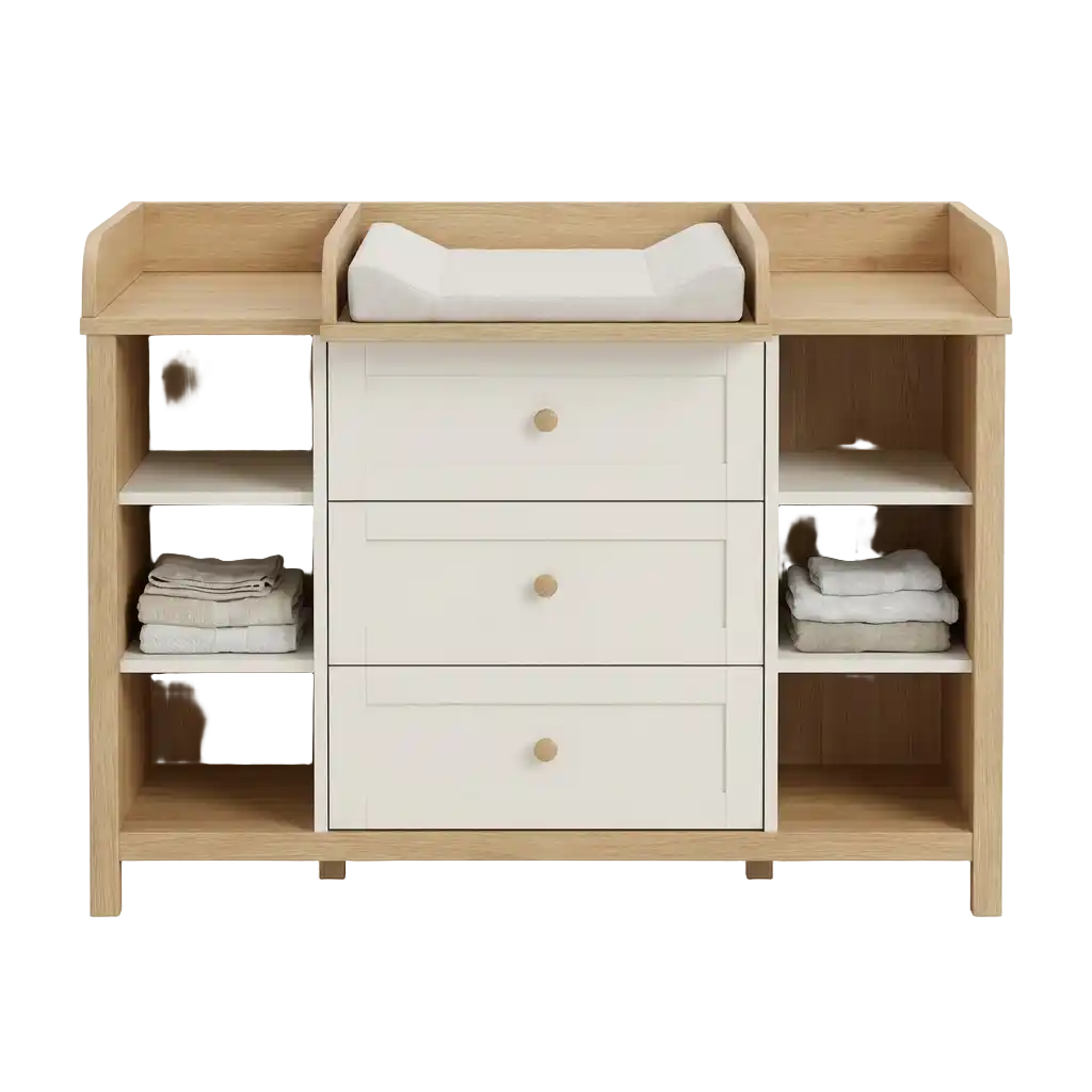 Brede commode met aankleedkussen afbeelding