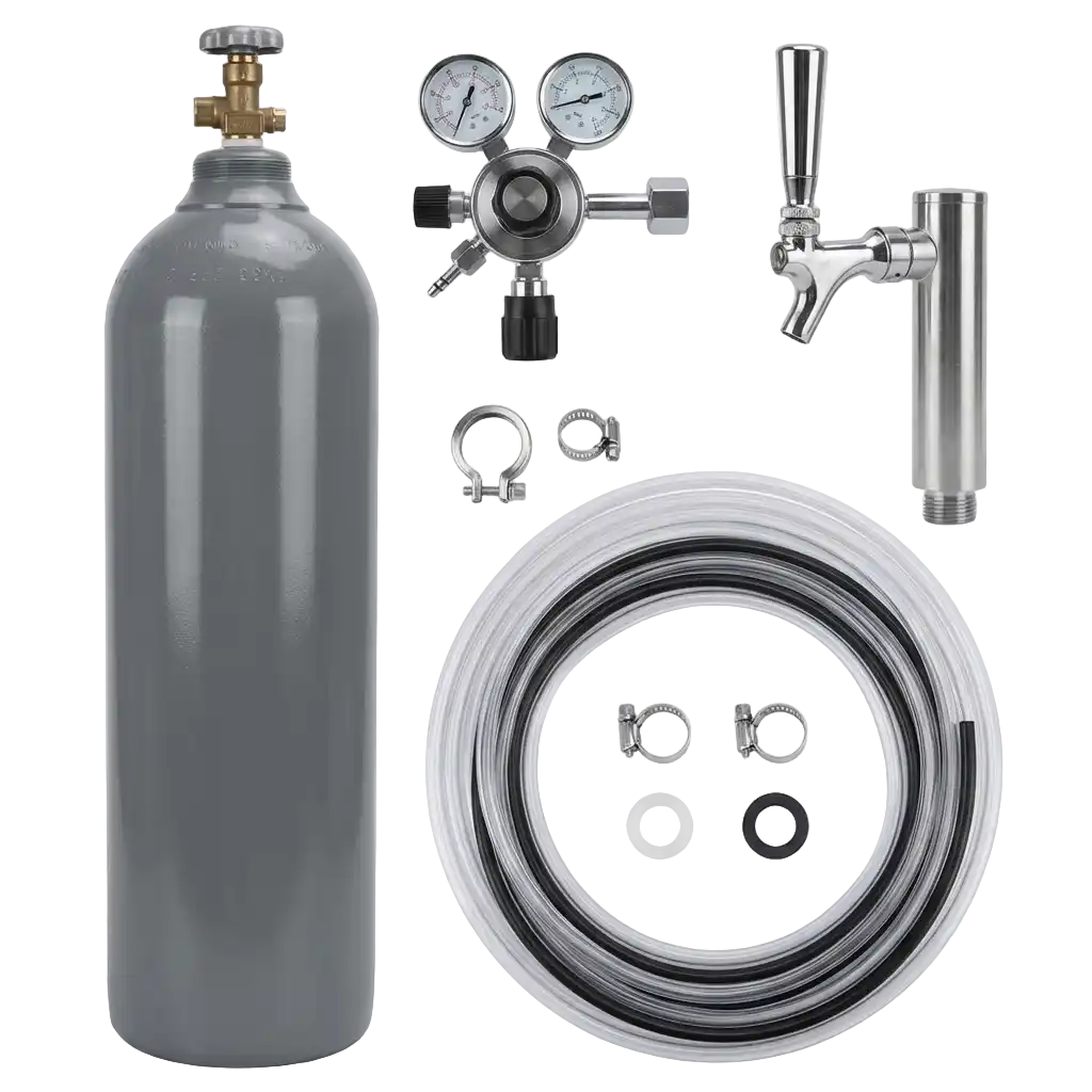 Zubehörpakete mit 2	0 kg CO2 Flasche 7mm Bierschlauch afbeelding