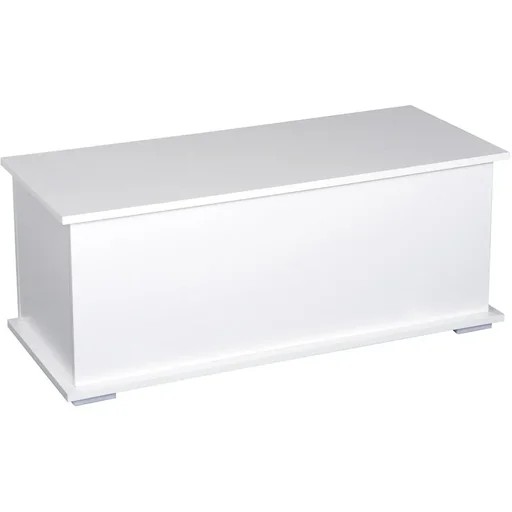 "Chest storage box wooden box with folding lid white image"