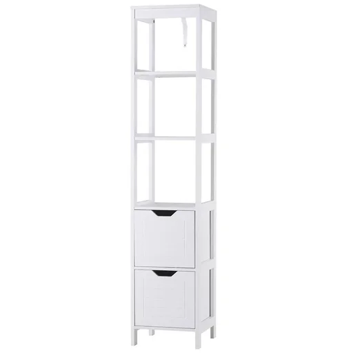 "Cabinet with 2 drawers and 3 open shelves image"
