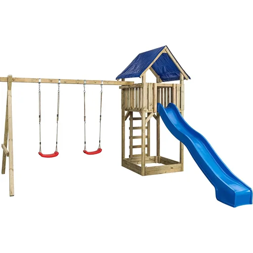"Jonas play equipment with slide blue image"