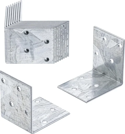 "Angle connector 50 x 50 x 40 mm 10 pieces image"