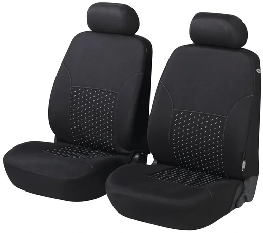 "Car seat cover DotSpot grey black Premium for front seats image"