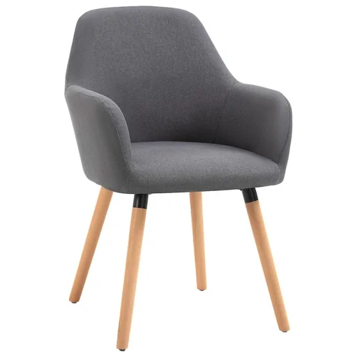 "Dining room chair, living room chair, office chair, upholstered chair, armchair with backrest, anti-slip linen fabric, foam beech image"