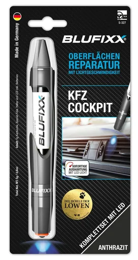 "Cockpit repair pen 5 g - including blue LED light - anthracite image"