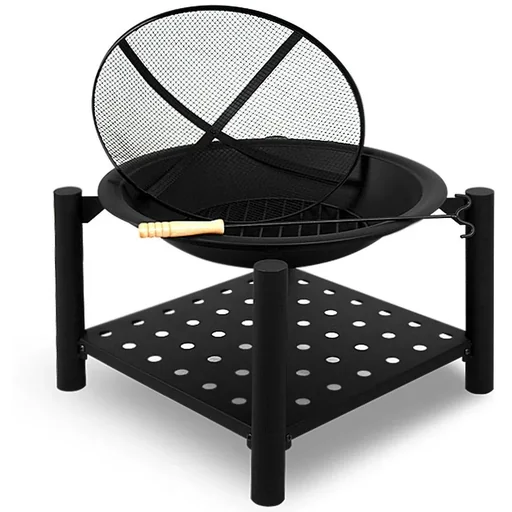"Fire bowl steel 55cm - with shelf and rod image"