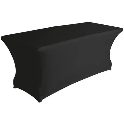 "Rectangular Table Cover - Stretch - 75 x 180 x 74 cm - Black image"