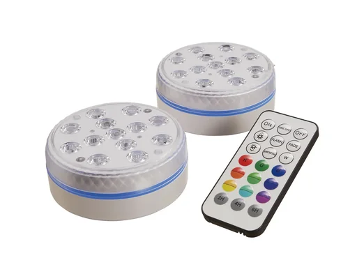 "Pool LED lights with remote control IP68, set of 2 image"