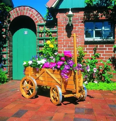 "Decorative handcart, impregnated image"
