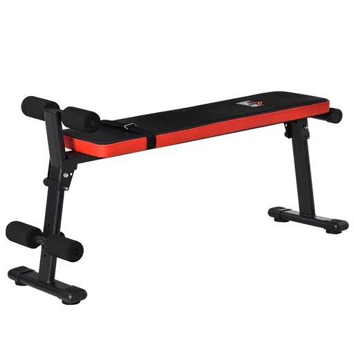 "Adjustable leg placements exercise foldable training device for home office and gym steel PU black+red 12 image"