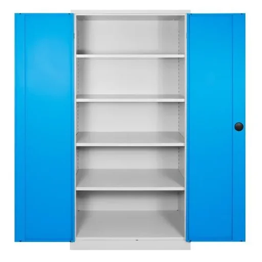 "Double-door wardrobe RAL 7035/5012, 195x92x60cm image"