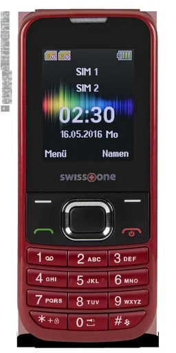 "Mobile phone SC 230 red with dual SIM, Bluetooth, flashlight, color display, hands-free function image"