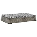 Dog bed with pillow in flat design