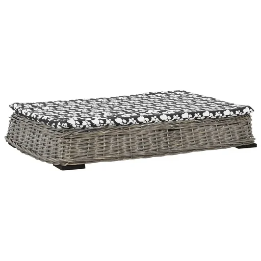 "Dog bed with pillow in flat design image"