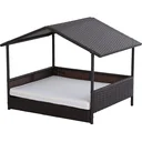 Dog house with cushions