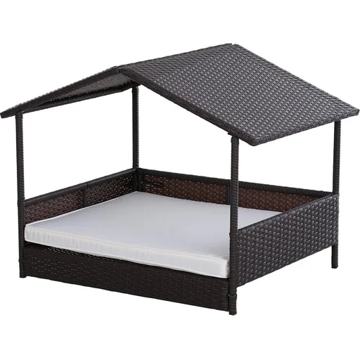 "Dog house with cushions image"