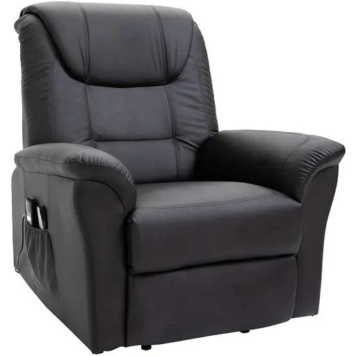 "Massage chair with heat function and stand-up aid image"