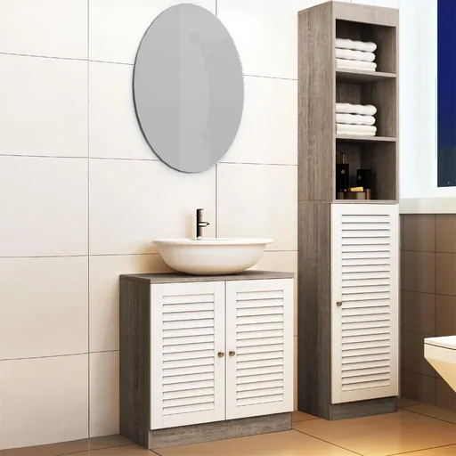 "Bathroom cabinet with 6 shelves 34 x 26 x 170 cm image"
