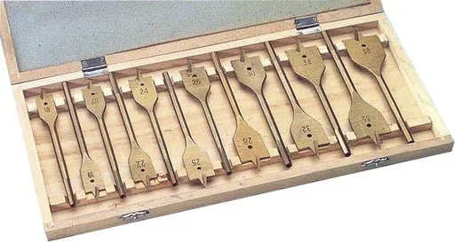 "Set platte centerboren 13-delig, met titaniumcoating image"