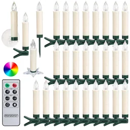 LED-kerstboomverlichting - kerstboomversiering - set met 30 gekleurde lichtjes