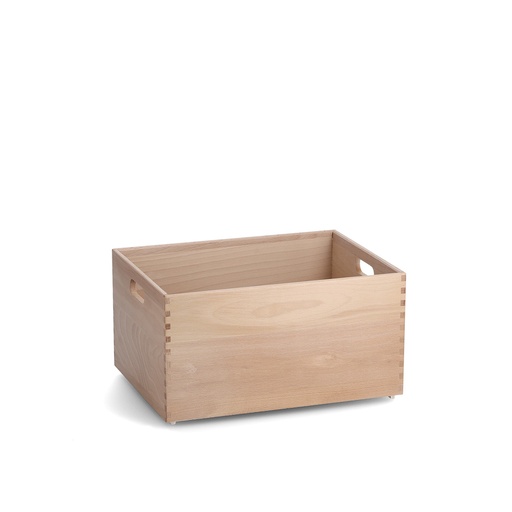"All-purpose box, varnished beech, 40 x 30 x 21 cm image"