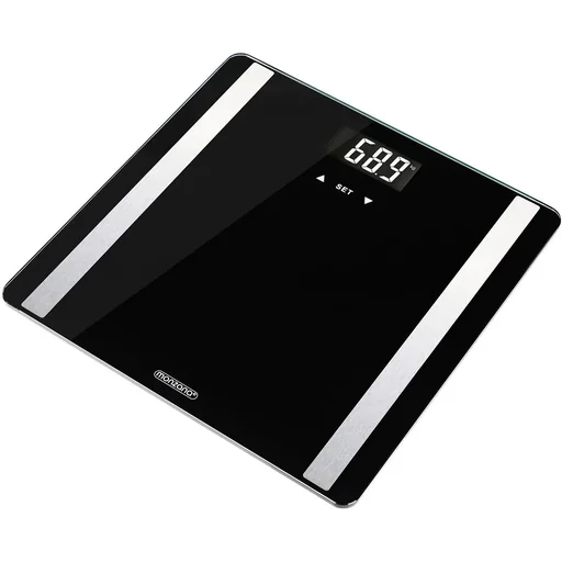 "Digital bathroom scale with BI image"