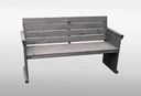Wooden bench St. Peter Ording, """"grey