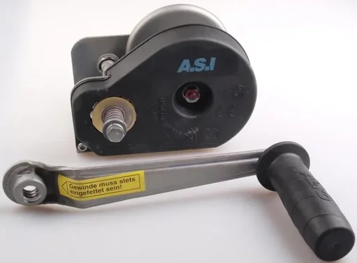 "Safety cable winch with load pressure brake 350 kg image"