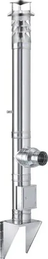 "Double-walled stainless steel chimney NW 150 mm, set, 5.5 m height image"