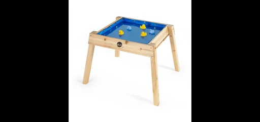 "Sand and water table Build and Splash, outdoor play table for children made of wood, natural image"