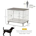 Wooden dog cage with cushion Tis