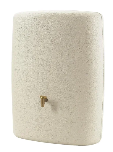 "TERRA wall tank / rain barrel 275 l, sand beige, including brass-look tap image"