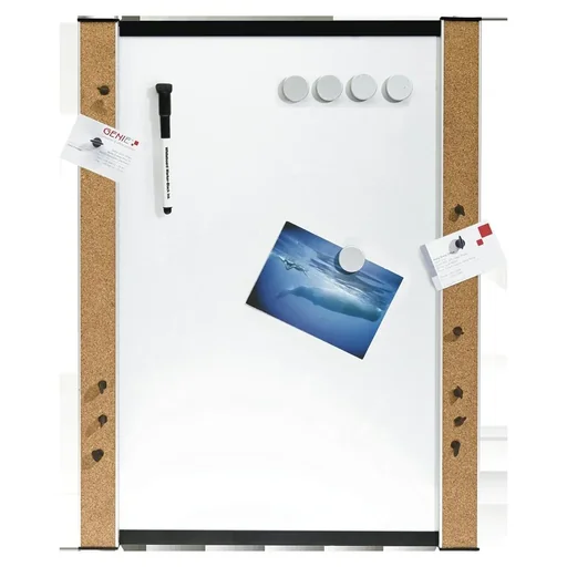 "Whiteboard + magnetic board + cork edge for notes image"
