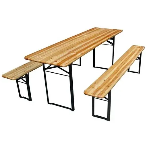 "Table with 2 benches - 200 x 60 x 76 cm image"