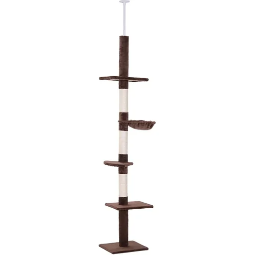 "Scratching post height adjustable beige image"