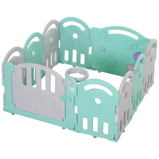 "Baby playpen with ball basket and 3 gears image"